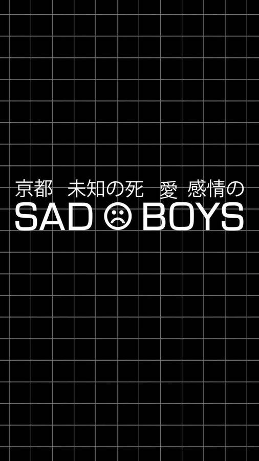 Sad Boys - A Black Background With The Words Sad Boys Wallpaper
