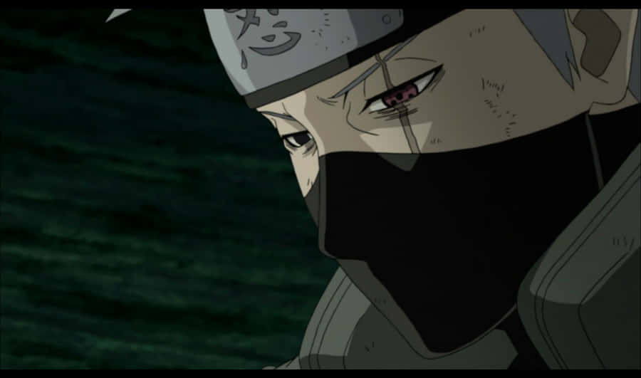 Sad Kakashi Scarred Eye With Sharingan Wallpaper