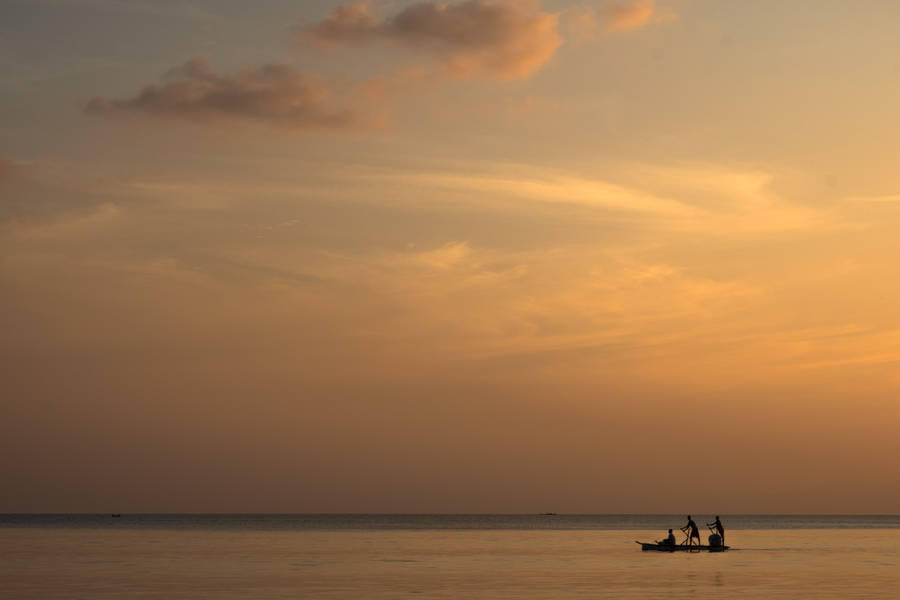 Sailing Makeshift Boat Wallpaper