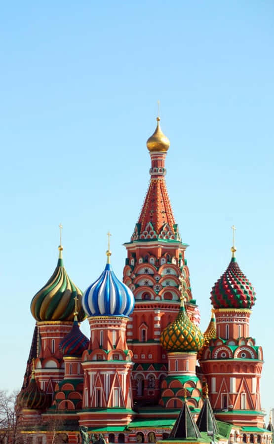 Saint Basil's Cathedral With Colorful Well Made Steeples Wallpaper