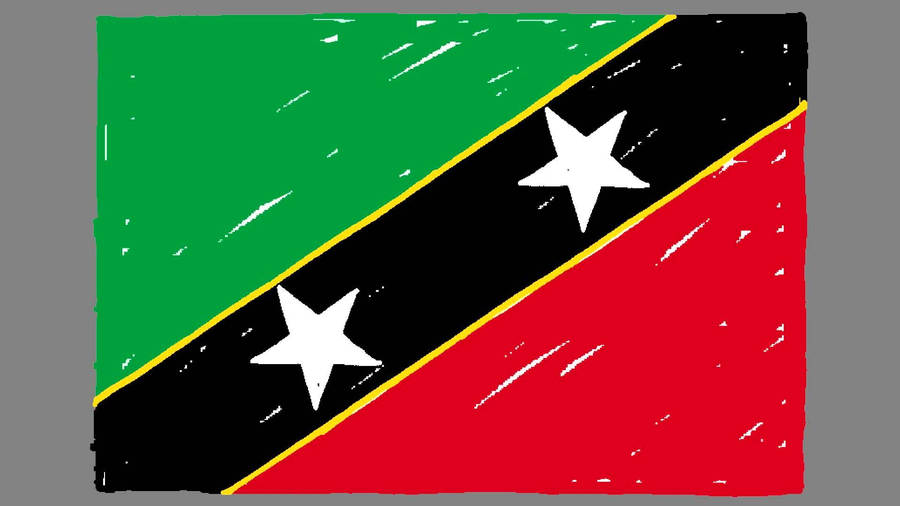 Saint Kitts And Nevis Flag Drawing Wallpaper