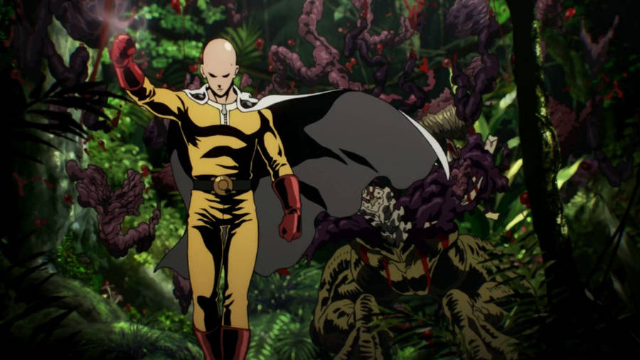 “saitama: The Strongest Hero Of Them All” Wallpaper