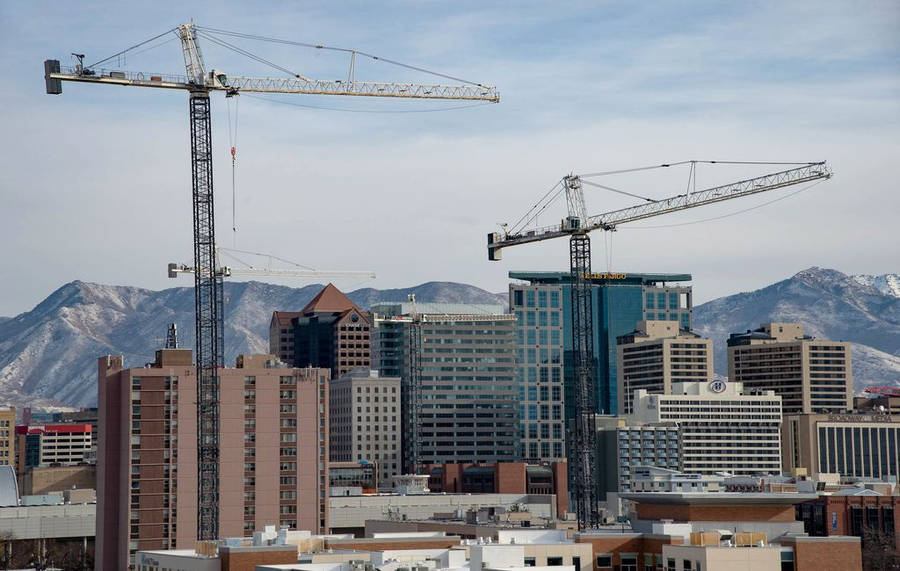 Salt Lake City Cranes Wallpaper