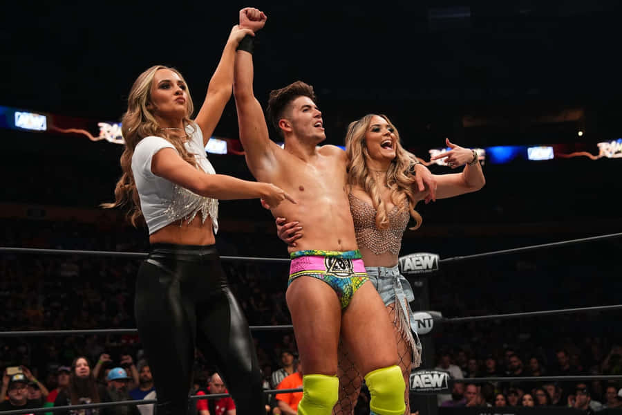 Sammy Guevara With Brazilian Wrestler Wife Tay Melo Wallpaper