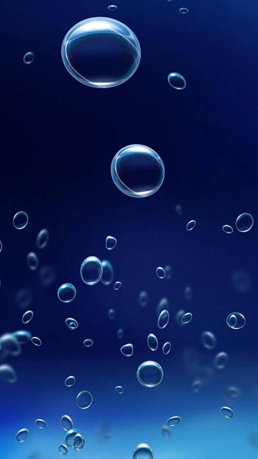 Samsung Galaxy J7 Water Bubbles Blue Background Wallpaper