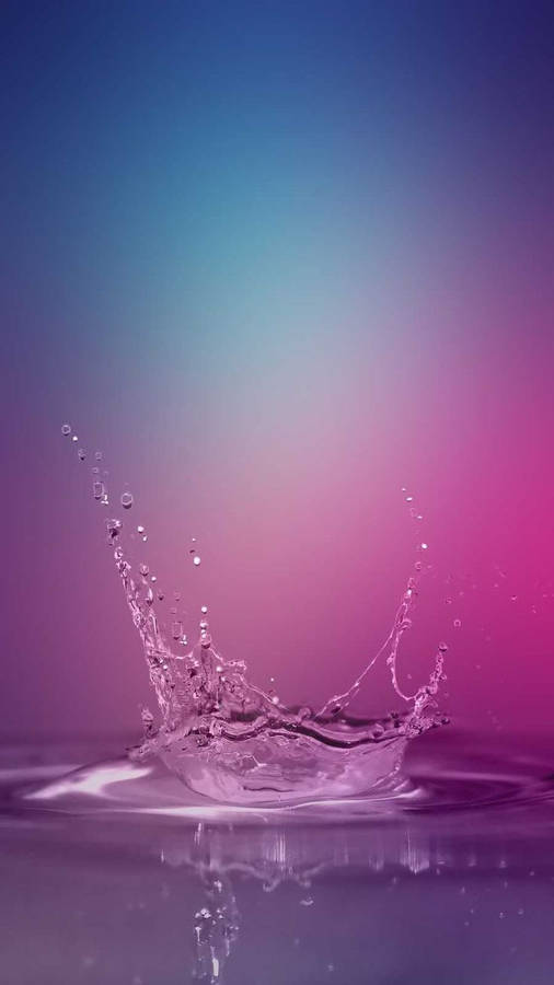 Samsung Galaxy J7 Water Drop Crown Blue And Purple Background Wallpaper