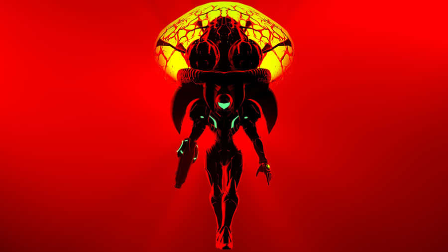 Samus Aran In Metroid Dread Action Wallpaper