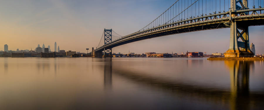 San Francisco Panorama With Bridge Wallpaper