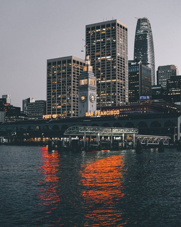 San Francisco Phone San Fran Ferry Building Wallpaper