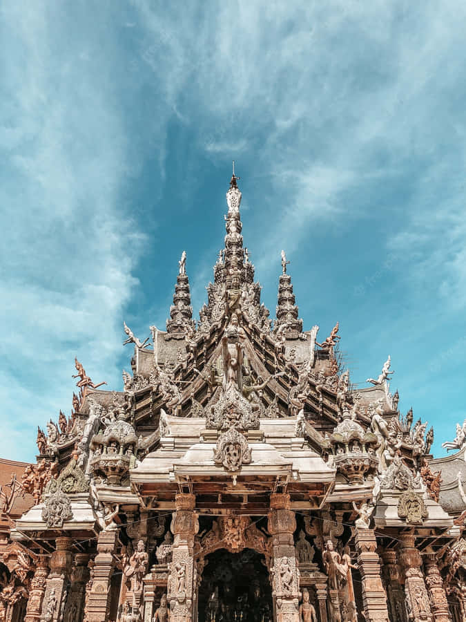 Sanctuary Of Truth Reaching Towards The Sky Wallpaper