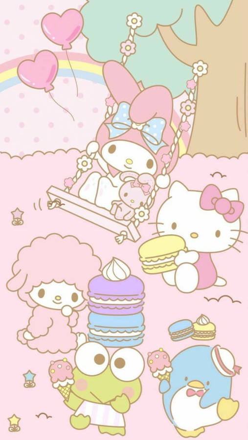 Sanrio Best Friends At The Park Wallpaper