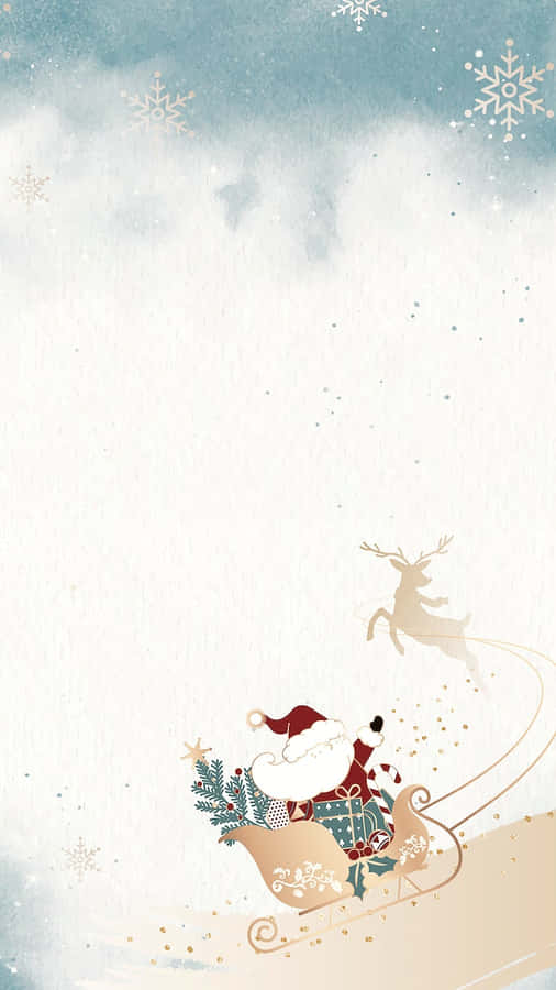 Santa At Work For Instagram Stories Wallpaper