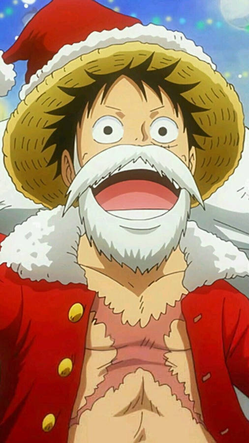 Santa Claus Luffy Aesthetic Wallpaper