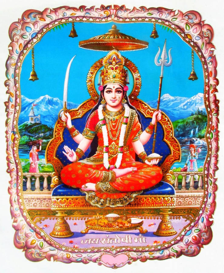 Santoshi Maa Mountain View Wallpaper