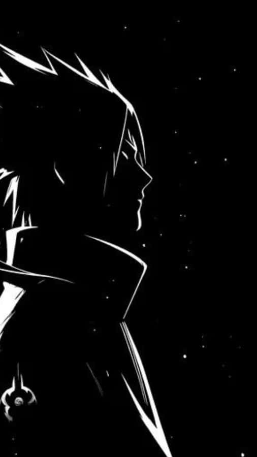 Sasuke Silhouette Starry Background Wallpaper