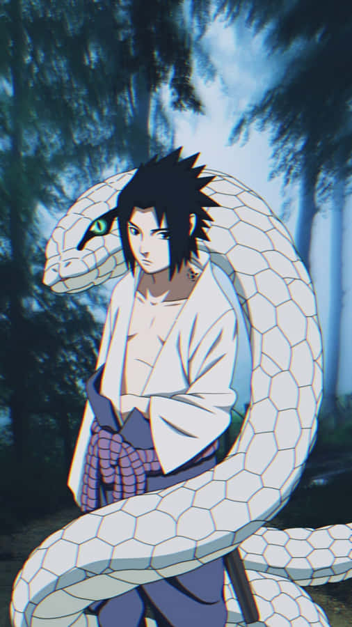 Sasukeand Snakein Forest Wallpaper