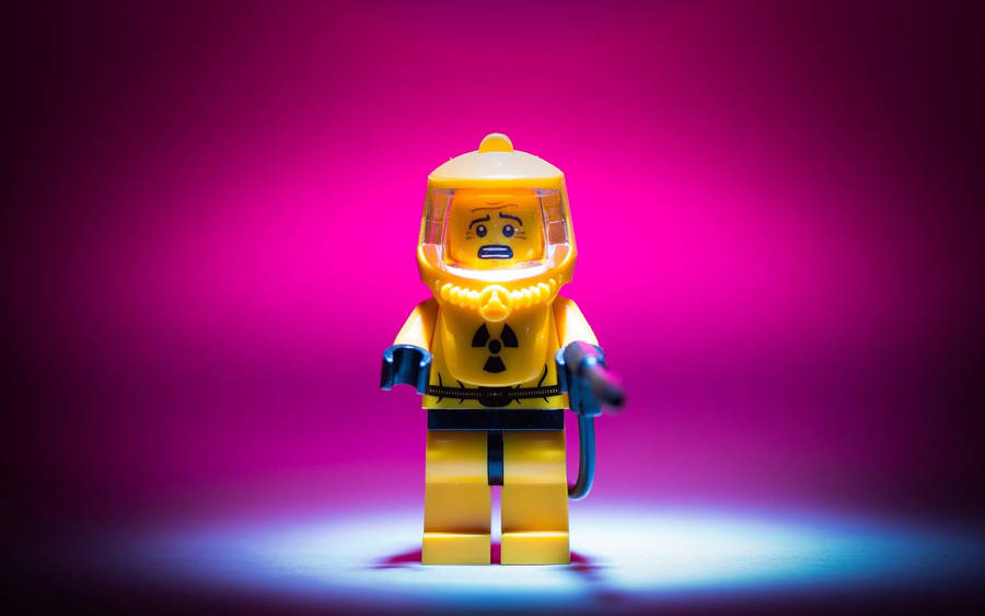 Scared Lego In Hazmat Suit Wallpaper
