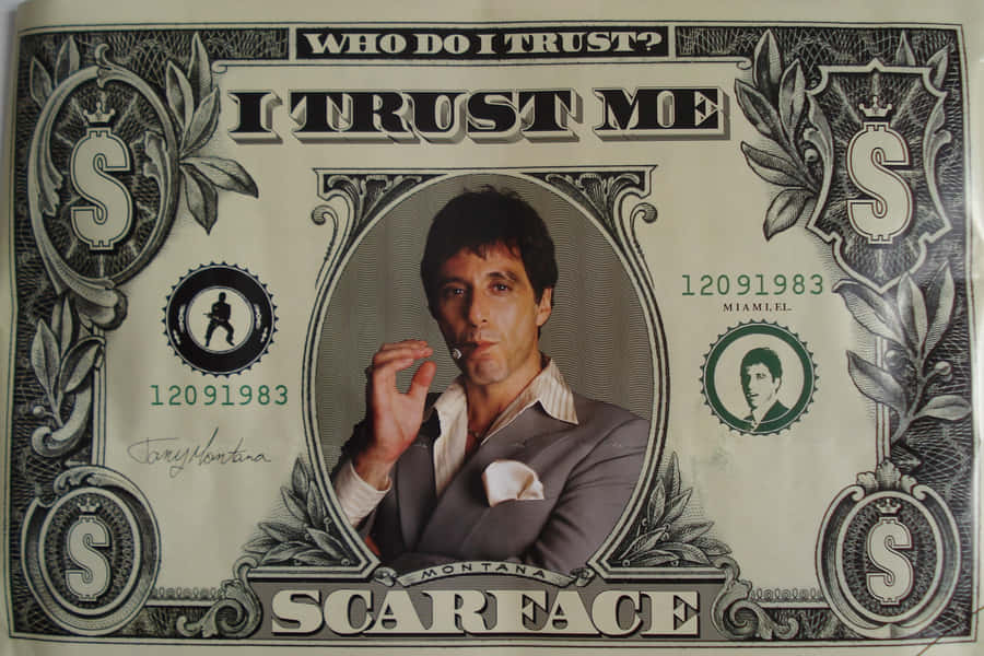 Scarface Movie Dollar Bill Artwork Wallpaper