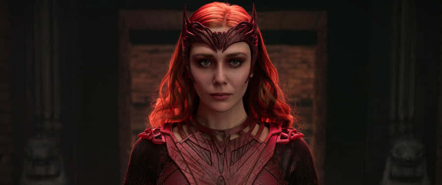 Scarlet Witch Intense Gaze Wallpaper