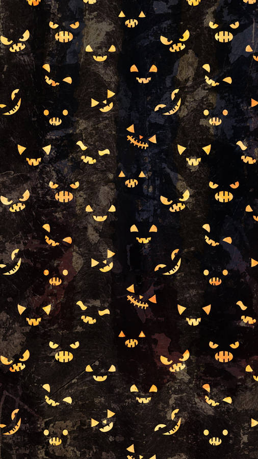 Scary Face Pumpkin Faces Wallpaper