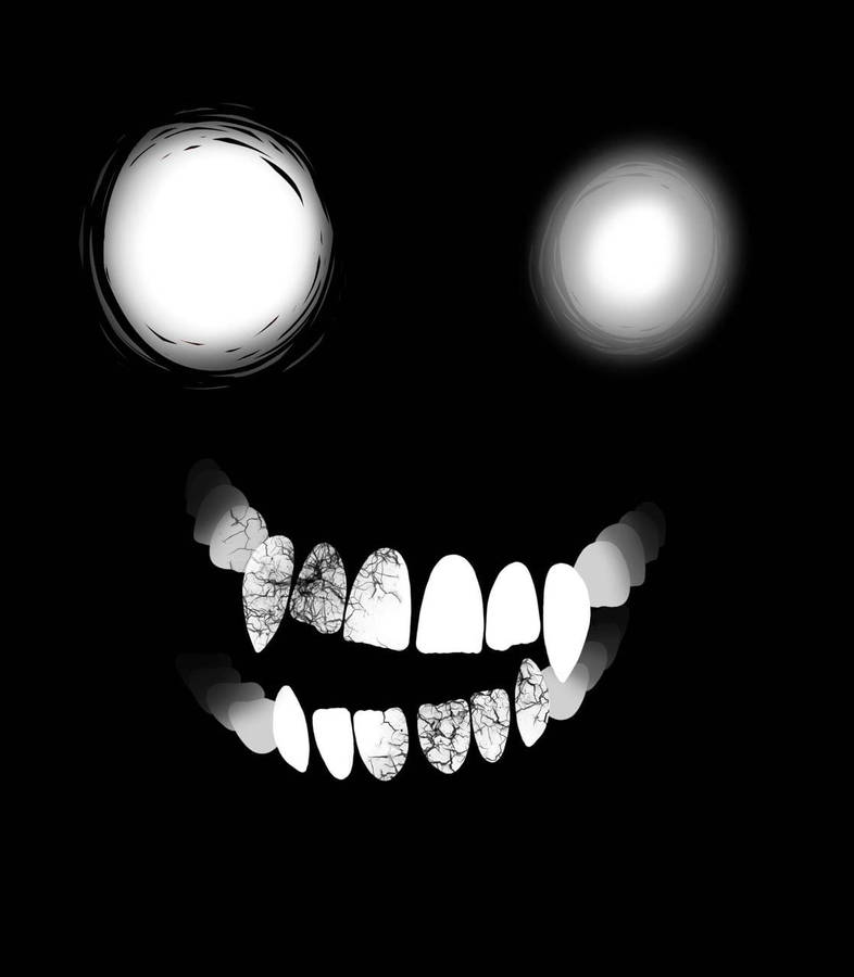Scary Face Teeth Blank Eyes Wallpaper