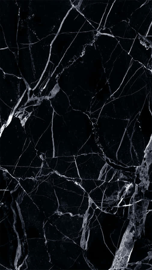 Scattered Veining Pattern For Black And White Marble Wallpaper