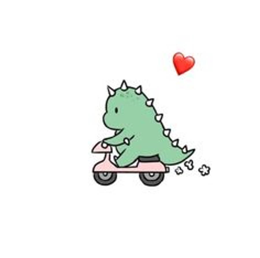 Scooter Bike Aesthetic Dino Wallpaper