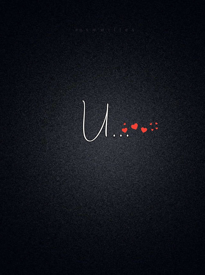 Scribbled Letter U Wallpaper