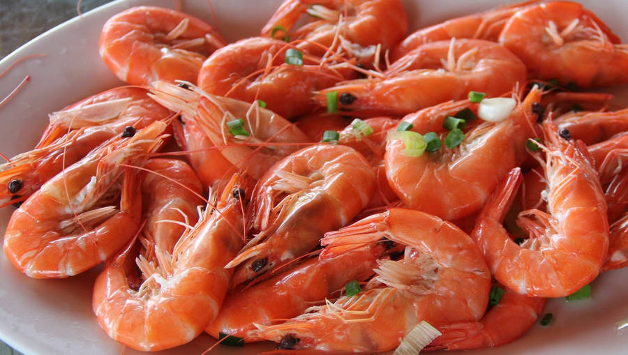 Seafood Sautéed Shrimp Wallpaper