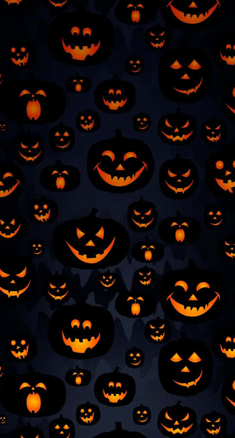 Seamless Pumpkins Simple Halloween Wallpaper