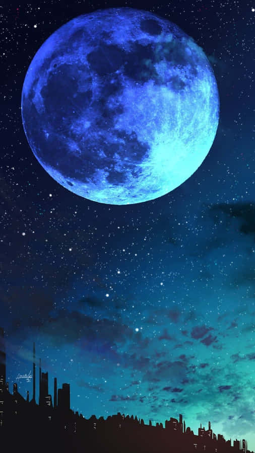 Seek Adventure Beyond The Horizon With The Moon Iphone Wallpaper