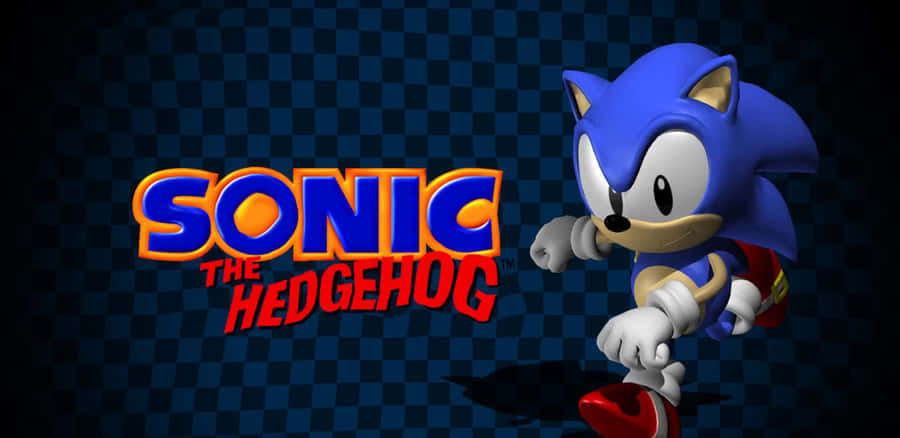 Sega’s Sonic The Hedgehog Speeds Across A Neon-lit City On An Action-packed Mission. Wallpaper