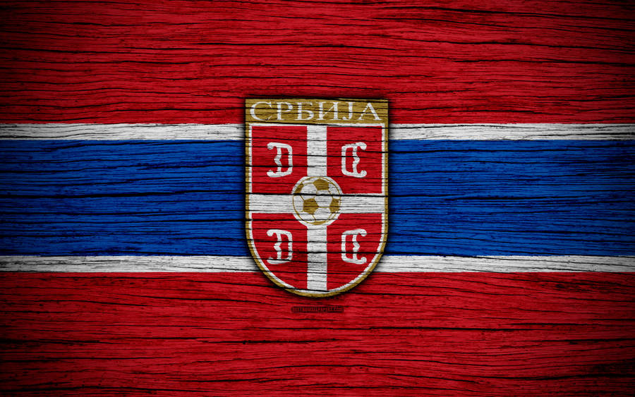 Serbia National Football Team Wood Grain Wallpaper