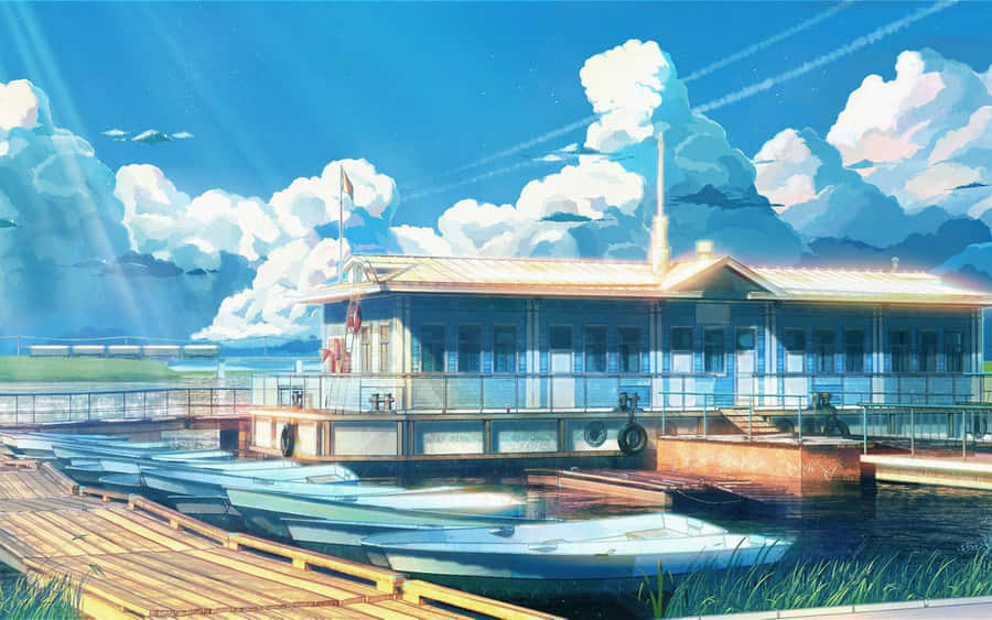 Serene_ Lakeside_ Anime_ Scene Wallpaper