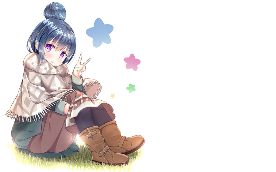 Serene Moments In Nature With Shima Rin From Laid Back Camp Wallpaper