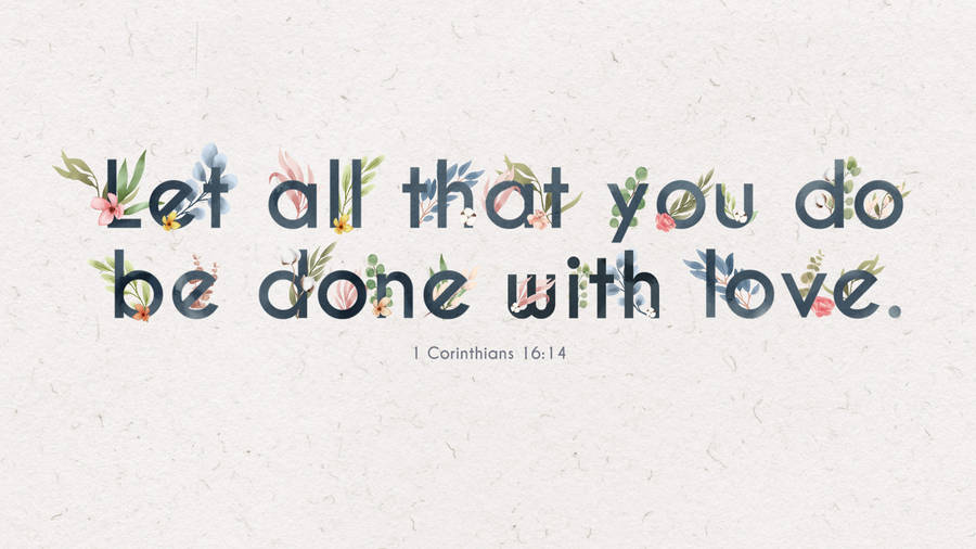 Serving With Love Bible Quote Wallpaper