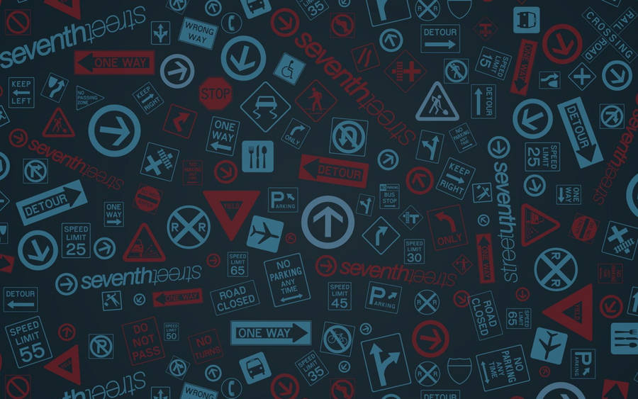 Seventh Street Graphic Wallpaper