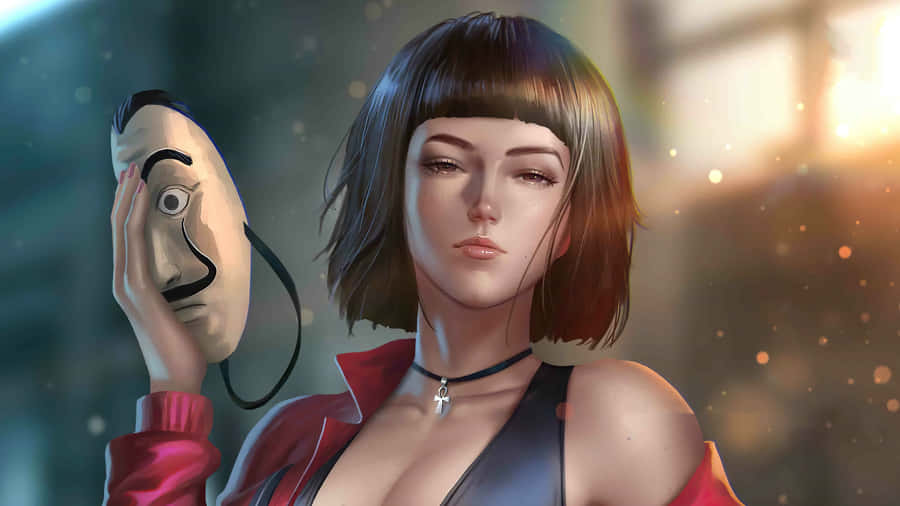 Sexy Girl Tokyo In Money Heist Wallpaper