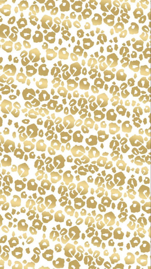 Shades Of Gold Leopard Print Wallpaper
