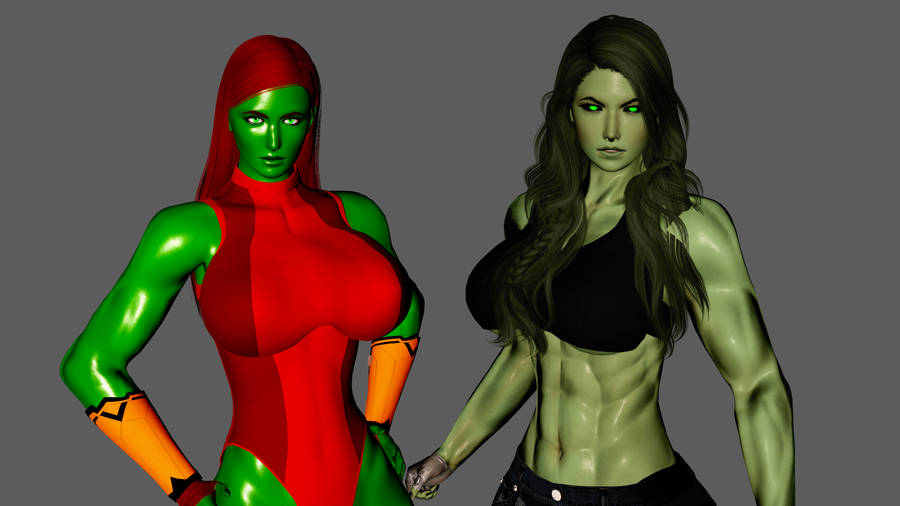 She Hulk And Lyra Wallpaper
