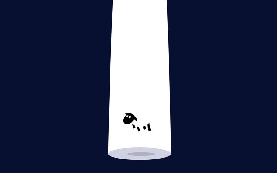 Sheep Spotlight Minimalist Art Wallpaper