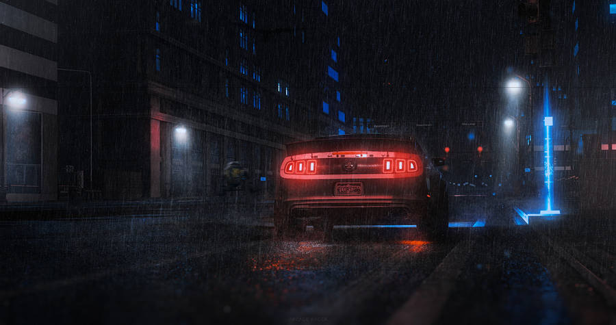 Shelby Neon Car Wallpaper