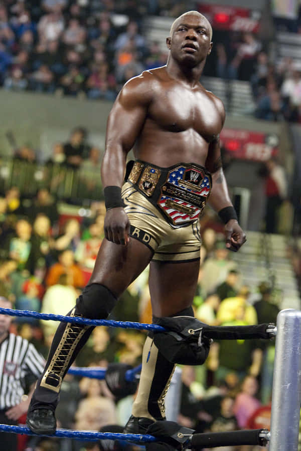 Shelton Benjamin Displaying United States Championship Belt Wallpaper