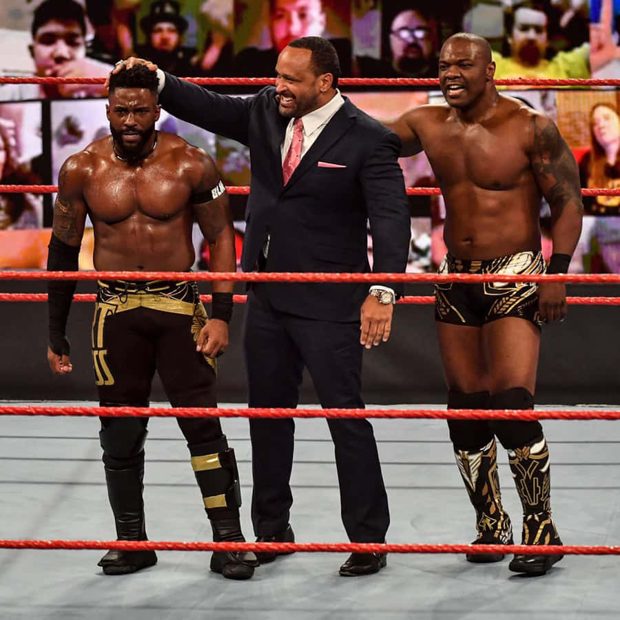 Shelton Benjamin Versus Cedric Alexander In Wwe Raw Wallpaper