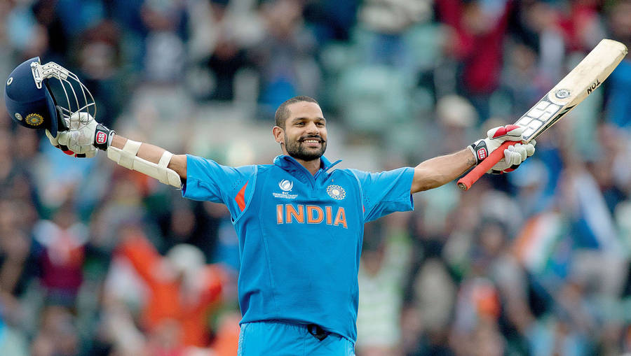 Shikhar Dhawan Blue India Kit Wallpaper