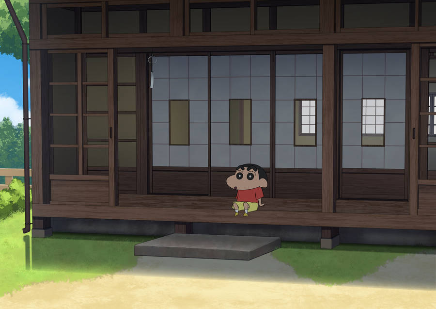 Shin Chan In Balcony Wallpaper