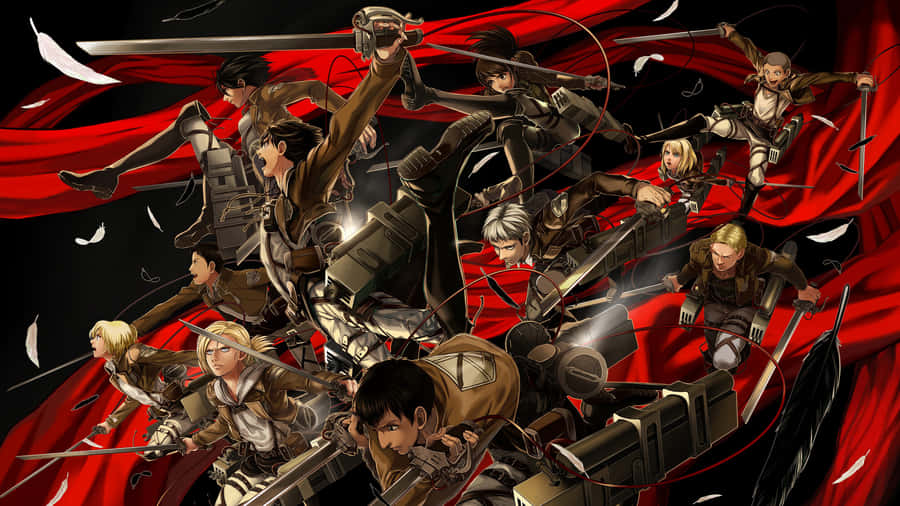 Shingeki No Kyojin Anime Group Wallpaper