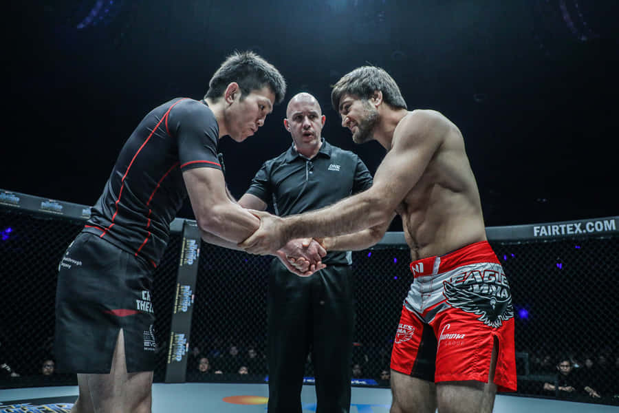 Shinya Aoki Shaking Hand Marat Gafurov Wallpaper