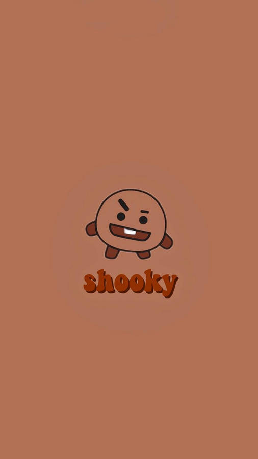 Shooky Bt21 Brown Poster Wallpaper