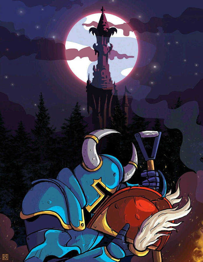 Shovel Knight With Shield Knights Helmet Wallpaper